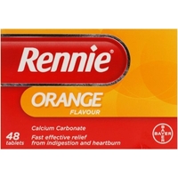 Rennie Orange Flavour Tablets 48s