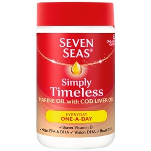 Seven Seas Simply Timeless Marine Oil with Cod Liver Oil Capsules 30s