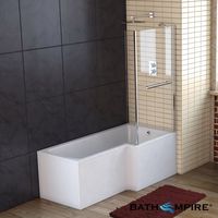 1700mm - L-Shaped Bath with Screen&44; Rail & Side Panel - Right Hand (Excludes end panel)