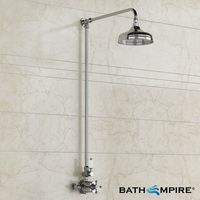 200mm Traditional Head - Exposed Thermostatic Mixer Shower Kit - Camaya Finest