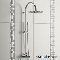 220mm Star Head - Shower Kit - Premium Slimline Solid Chrome Range