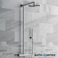 220mm Star Head & Hand Held - Exposed Thermostatic Mixer Shower Kit - Camaya Finest