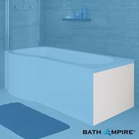 750x510mm P-Shaped Bath End Panel - Gloss White Acrylic