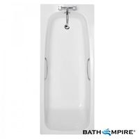 Square Round Wide Ended Bath with Handles - 1700x750x400mm