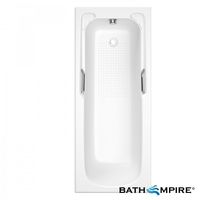 Square Standard Round Ended Bath with Handles - 1700x700x400mm