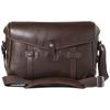 Barber Shop Bob Cut Small Messenger Bag - Dark Brown Leather