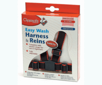 Clippasafe Easy Wash Harness and Reins - Navy/Red