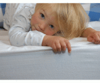 Hippychick Fitted Bed Protector - White - Cot Bed
