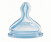 NUK Silicone Teat x2,  6-18m - Medium Hole - Wide Neck