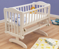 Saplings Glider Rocking crib - White