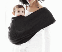 Wallaboo Baby Sling Original Suede Style - Baby Black