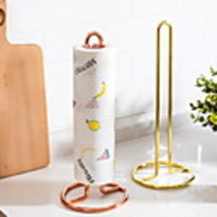 Toilet Tissue Roll Reserve Organizer for Bathroom,  Kitchen Paper Compact Organizer,  Holds 2-3 Rolls of Toilet Paper,  Gold Rose Gold,  1pc