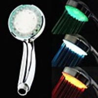 3-inch 12-LED 3Colors Heat Sensor Shower Head (Siliver ABS)