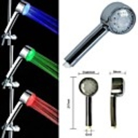 3 pouces couleur arc-en-12-LED changeant / chaleur tête capteur de douche (siliver abs)