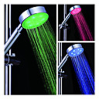 4-inch tête de douche 6-conduit (plastique,  finition chrome)