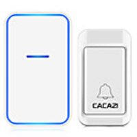 cacazi auto-alimenté maison sonnette sans fil aucune batterie requise étanche 120m à distance maison intelligente sonnette sonnette 220v carillon
