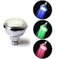 capteur de température abs 3 couleurs changeantes conduit douche de lumière tête sprinkler lueur pour la maison salle de bain (couleur aléatoire)