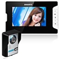 Interphone sonnette vidéo 7 pouces kit vidéo intercom 1-camera 420tvline cmos vision nocturne 1-moniteur montage mural mains-libres