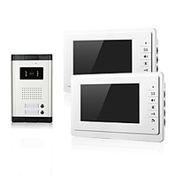interphone vidéo filaire 7 pouces mains libres 800 480 pixels un à deux visiophone porte téléphone sonnette vision de nuit caméra CMOS 2 moniteurs pour porte de sécurité contrôle d