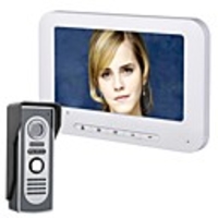Kit interphone sonnette interphone vidéo 7 pouces tft 1 caméra 1 moniteur de vision nocturne angle de vision de 720p à 90 ° avec caméra hd 700tvl écran lcd fixé au mur mains libres
