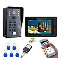 Mountainone 7 pouces filaire / sans fil wifi rfid vidéo porte téléphone sonnette interphone système d