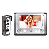 mountainone 7 pouces tft vidéo interphone sonnette intercom kit 1 caméra vision nocturne 1 moniteur avec caméra HD hd 700tvl écran lcd fixé au mur mains libres miniinthebox