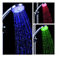 Pommeaux de Douche LED 7 Couleurs (3 x 6 Pouces - Plastique,  Finition Chromée)