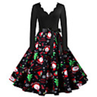 père Noël Robe de Noël Femme Adulte Loisir Noël Noël Polyester Robe