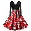 père Noël Robe de Noël Femme Adulte Long Noël Noël Polyester Robe