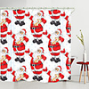 Père Noël tenant un ours à noël impression numérique rideau de douche rideaux de douche crochets polyester moderne nouveau design