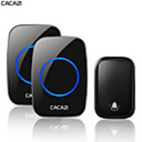 sonnette sans fil auto-alimentée cacazi home sans batterie 60 carillons 5 volumes 0-110 db sonnette de porte intelligente