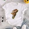 T shirt Femme"idien Fin de semaine Sans Doublure Graphique Manches Courtes Imprimé Col Rond Hauts Standard Haut de base 100% Coton basique Blanche Noir Rose Claire miniinthebox
