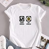 T shirt Femme"idien Fin de semaine Sans Doublure Graphique Manches Courtes Imprimé Col Rond Hauts Standard Haut de base 100% Coton basique Blanche Noir Rouge miniinthebox