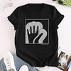 T shirt Femme"idien Fin de semaine Sans Doublure Graphique Manches Courtes Imprimé Col Rond Hauts Standard Haut de base 100% Coton basique Blanche Noir Rouge miniinthebox