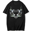 T shirt Femme"idien Fin de semaine Sans Doublure Graphique Manches Courtes Imprimé Col Rond Hauts Standard Haut de base 100% Coton basique Noir Rouge Gris Foncé miniinthebox