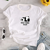 T shirt Femme"idien Fin de semaine Sans Doublure Graphique Panda Manches Courtes Imprimé Col Rond Hauts Standard Haut de base 100% Coton basique Blanche Rouge Jaune miniinthebox