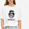 T shirt Femme"idien Fin de semaine Sans Doublure Imprimés Photos Crânes Lettre Manches Courtes Imprimé Col Rond Hauts Haut de base 100% Coton basique Blanche Violet Rouge