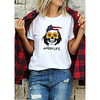 T shirt Femme"idien Fin de semaine Sans Doublure Imprimés Photos Crânes Lettre Manches Courtes Imprimé Col Rond Hauts Haut de base 100% Coton basique Blanche Violet Rouge