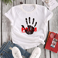 T shirt Femme"idien Fin de semaine Sans Doublure Imprimés Photos Lettre Manches Courtes Imprimé Col Rond Hauts Standard Haut de base 100% Coton basique Blanche Noir Jaune