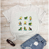 T shirt Femme"idien Fin de semaine Sans Doublure Imprimés Photos Manches Courtes Imprimé Col Rond Hauts Haut de base 100% Coton basique Blanche Noir Violet