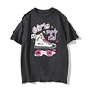 T shirt Femme"idien Fin de semaine Sans Doublure Lettre Manches Courtes Imprimé Col Rond Hauts Standard Haut de base 100% Coton basique Blanche Noir Rose Claire
