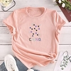 T shirt Femme"idien Fin de semaine Sans Doublure Lettre Manches Courtes Imprimé Col Rond Hauts Standard Haut de base 100% Coton basique Blanche Rouge Jaune