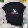 T shirt Femme"idien Fin de semaine Sans Doublure Portrait Manches Courtes Imprimé Col Rond Hauts Standard Haut de base 100% Coton basique Noir Jaune Rose Claire miniinthebox