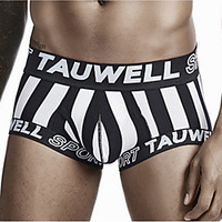 TAUWELL Homme Sous-vêtement de sport Cuissard / Short Caleçons Bas Coton Hiver Aptitude Exercice Physique Spectacle Fonctionnement Entraînement Séchage rapide Respirable Doux Sport Rouge / Blanc miniinthebox