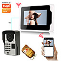 wifi / filaire Tuya 1080p caméra 7 pouces moniteur sonnette vidéo maison intelligente sonnette caméra 2mp avec mot de passe d