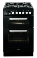 Baumatic BCG520BL 50 cm Slot-in Twin Cavity Gas Cooker Black