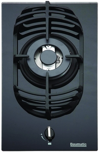 Baumatic BGG30 Domino Hob Gas on Glass 30cm Wok Burner Black