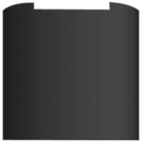CDA GLSB101CBL Splashback Curved Glass 100cm Wide 75cm High Black