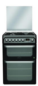 Hotpoint HUD61KS Cooker Freestanding Dual Fuel Double Oven Black