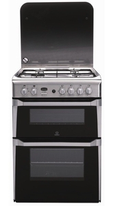 Indesit ID60G2X Cooker Gas Double 60cm Freestanding Stainless Steel